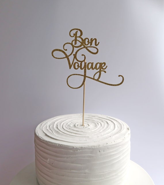 Retirement Party Cake Topper Bon Voyage Cake Topper Etsy