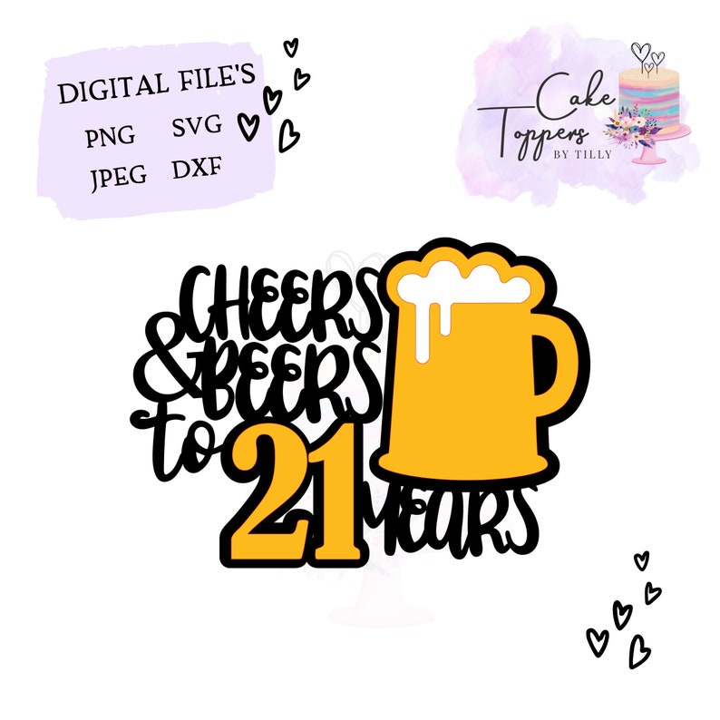 Download 21st Birthday SVG Cutfile Cheers and Beers to 21 Years ...