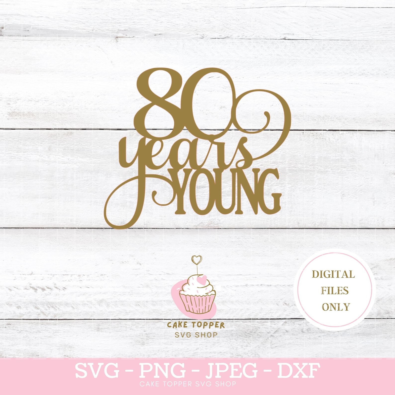 80 Years Young SVG 80th Birthday SVG 80th Party Decor SVG | Etsy