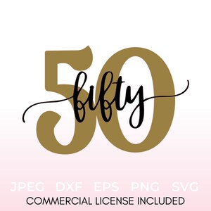 50. Geburtstag SVG 50th Birthday Cake Topper SVG 50th Jubiläum Tortendekoration SVG 50th Birthday Shirt png Lady 50th Birthday Party Decor Happy 50th