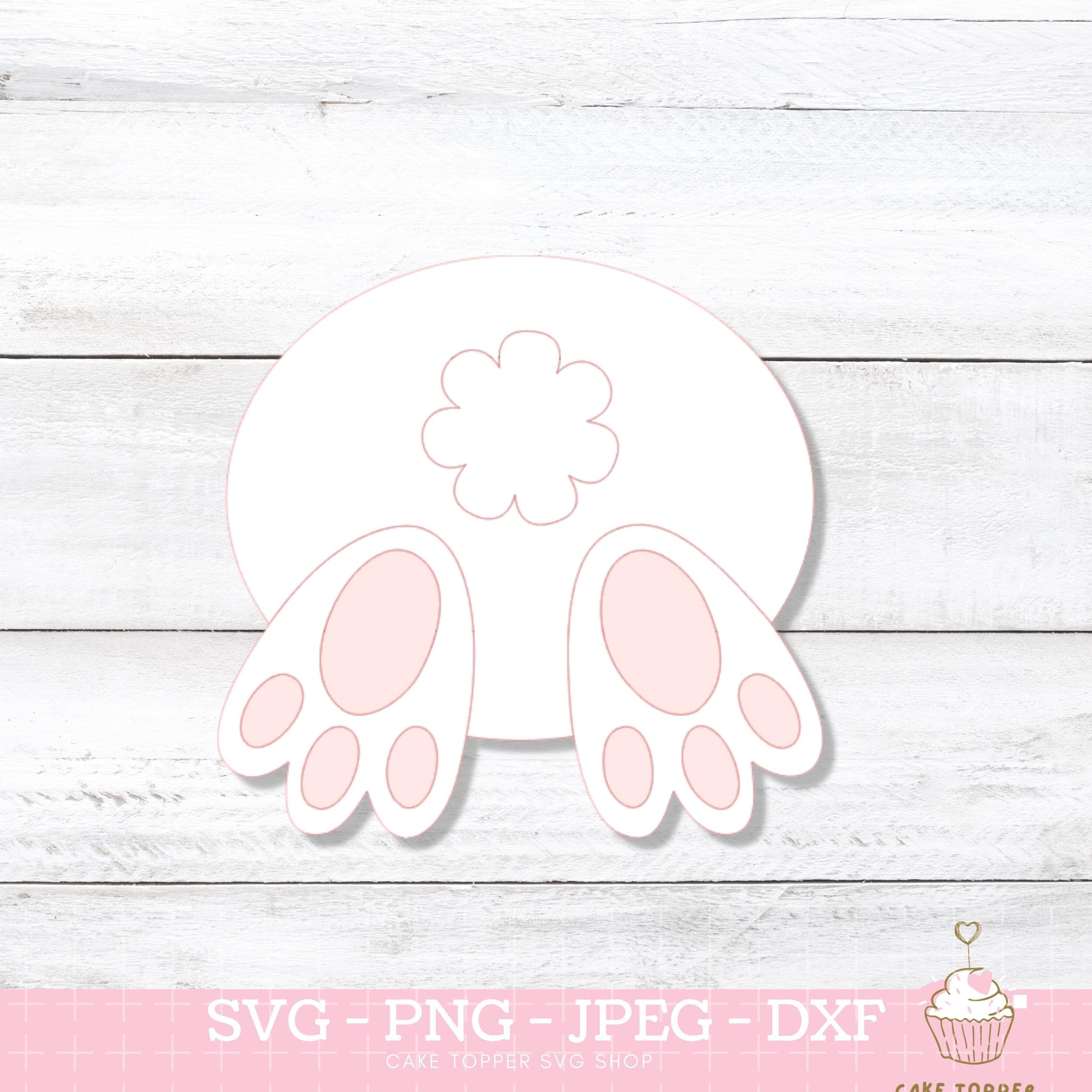 Bunny Tail SVG Easter Cake Topper SVG Easter Party Decor - Etsy UK