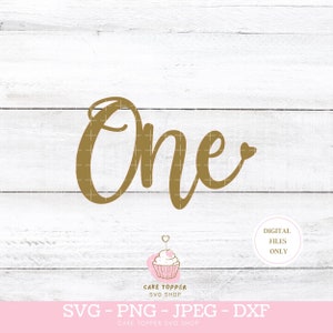 Un coeur SVG Cake Topper SVG 1er anniversaire Cake Topper