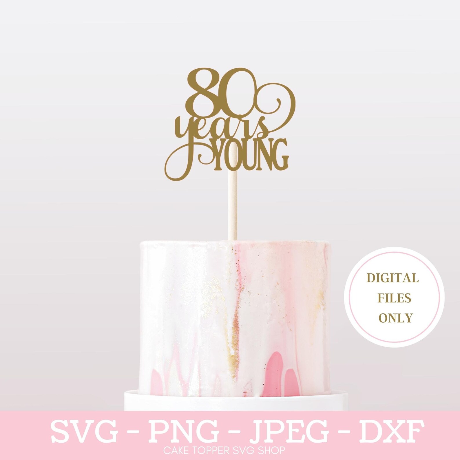 80 Years Young SVG 80th Birthday SVG 80th Party Decor SVG | Etsy