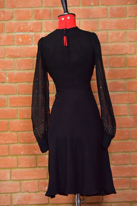 Stunning 1940's Vintage Original chiffon & crepe d