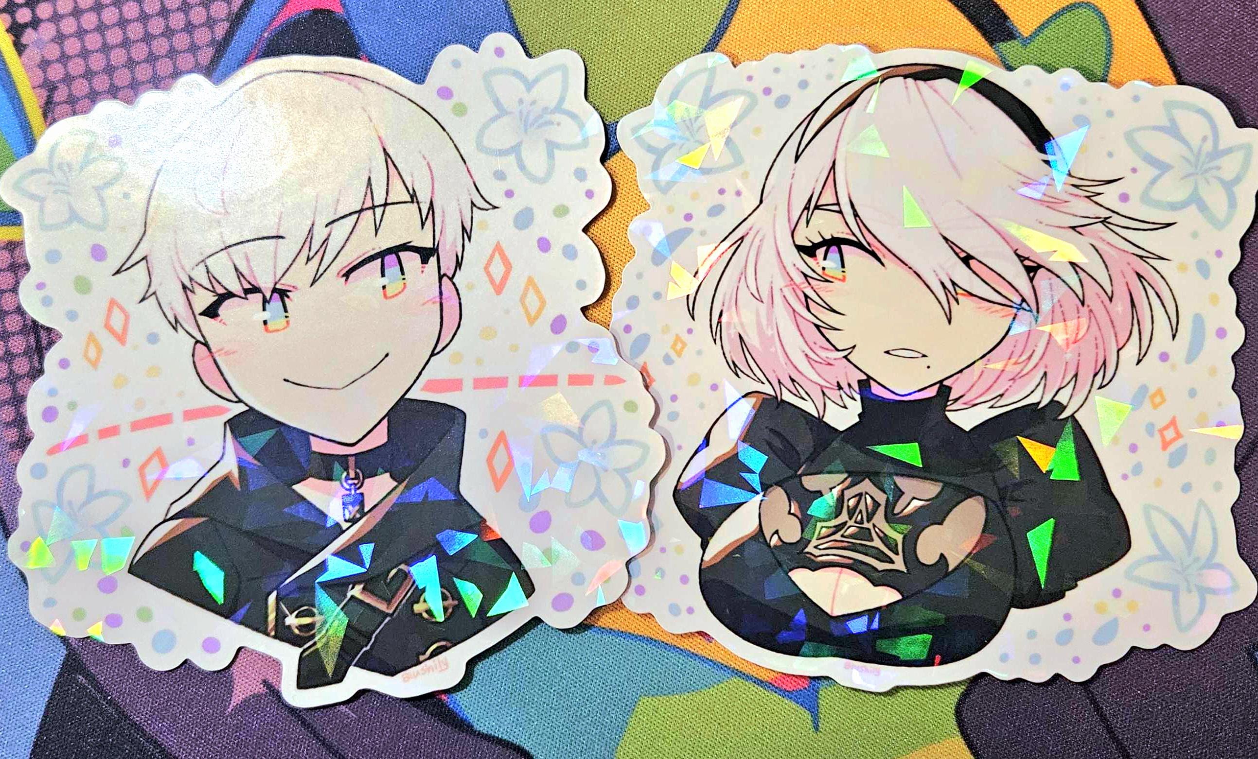 Colorful Nier Automata Stickers Decal 2B 9S Anime Holographic Androids ...
