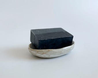 Soap dish - Handmade faceted ceramic