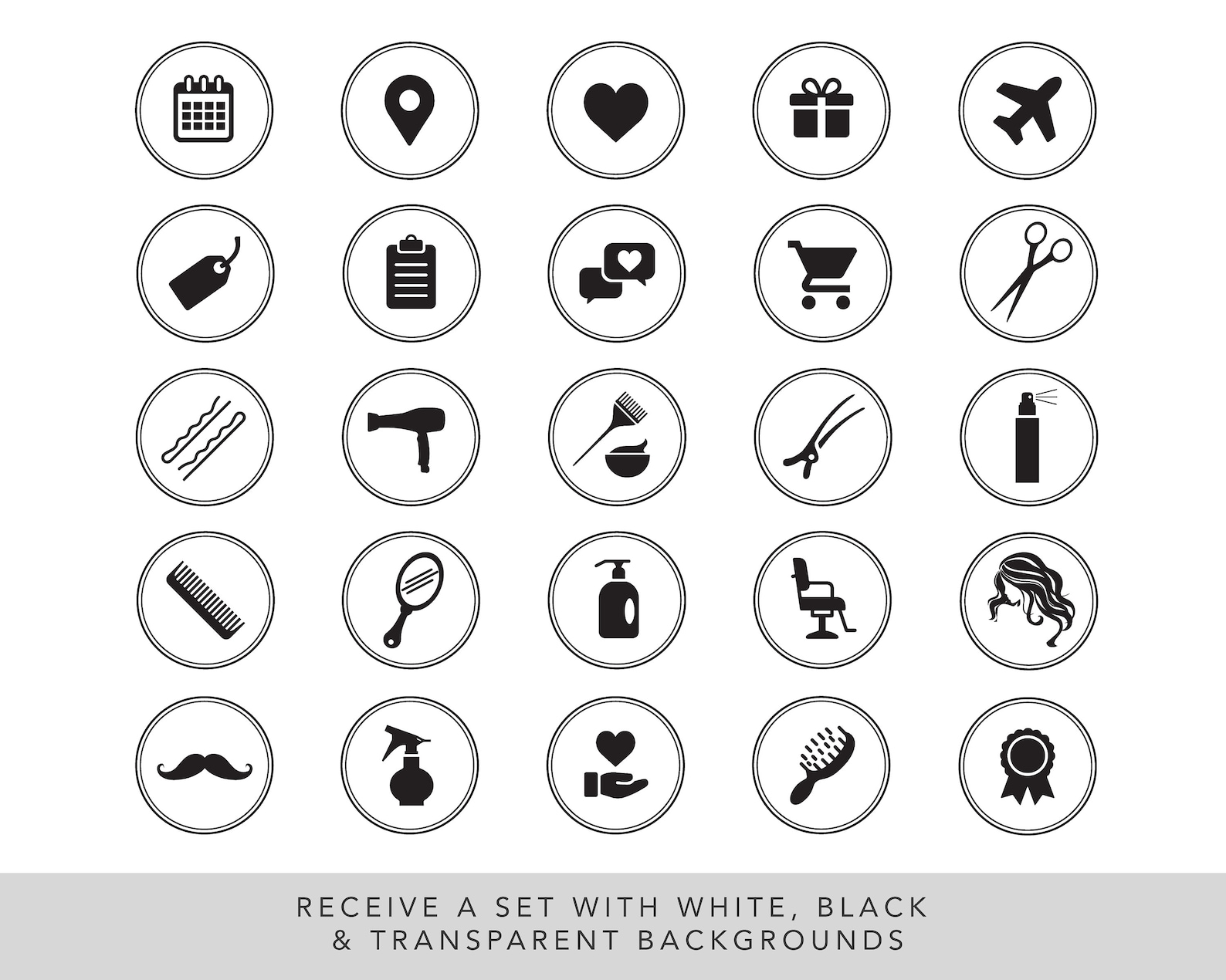 Hairstylist Instagram Story Highlights Icons Black Beauty Etsy Canada