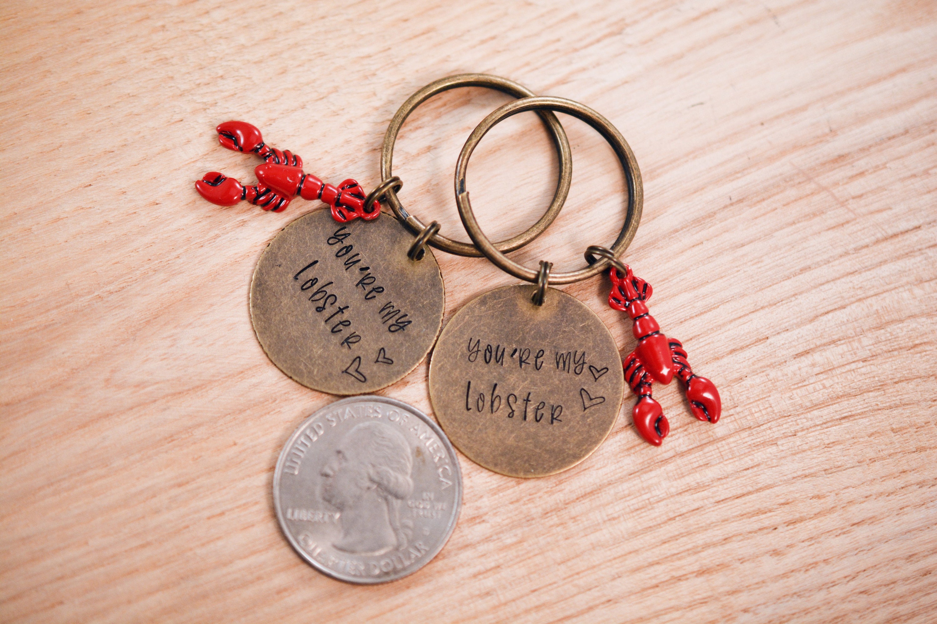 Lobster Keychain Set Keychain Set Gift for Boyfriend Gift Etsy 日本