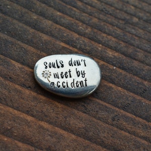 Pocket Pebble, Dandelion, Girlfriend Gift, Boyfriend Gift, BFF Gift, Pocket Hug, Long Distance Hug, Worry Stone