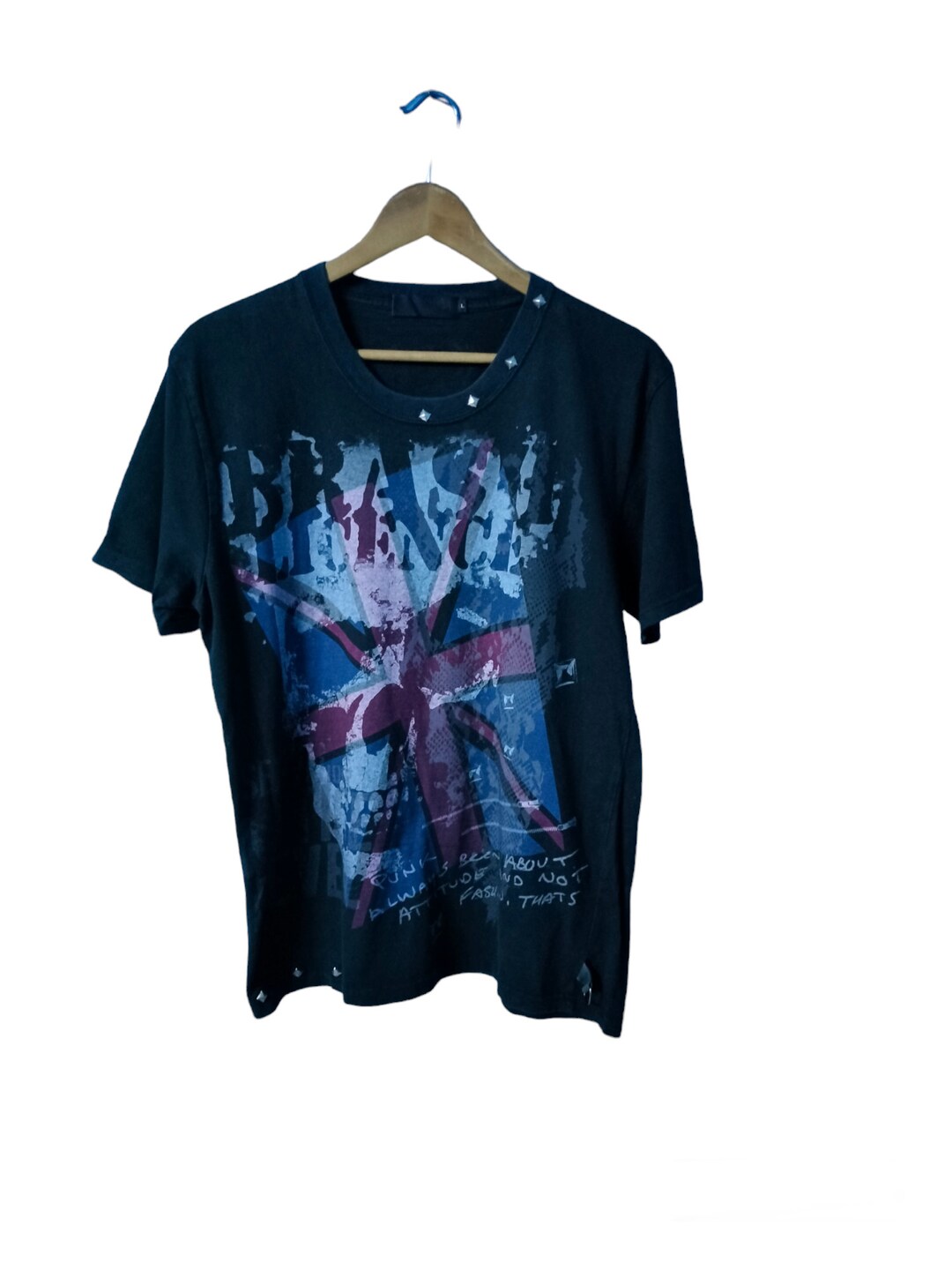 カットソー(半袖+袖なし) SEX POT ReVeNGe - 00s Japanese Label Studs Design Tops Y2K Vintage SEX POT REVENGE Japanese Brand Tshirt Size L - Etsy
