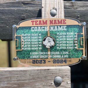 Voetbal, voetbalplaquette, voetbalcoach cadeau, cadeau, voor coach Waardering cadeau, teamwaardering, cadeau einde seizoen