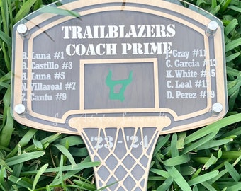 Basketball Plaque, Basketball Coach's Gift, Coach Appreciation Gift, Team Appreciation, End Season Gift, Basketball Coach, Basketball Gift