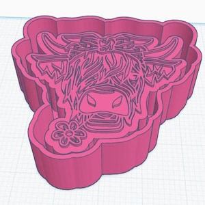 Highland Cow 3D STL File For Mold Housing, STL, Digital