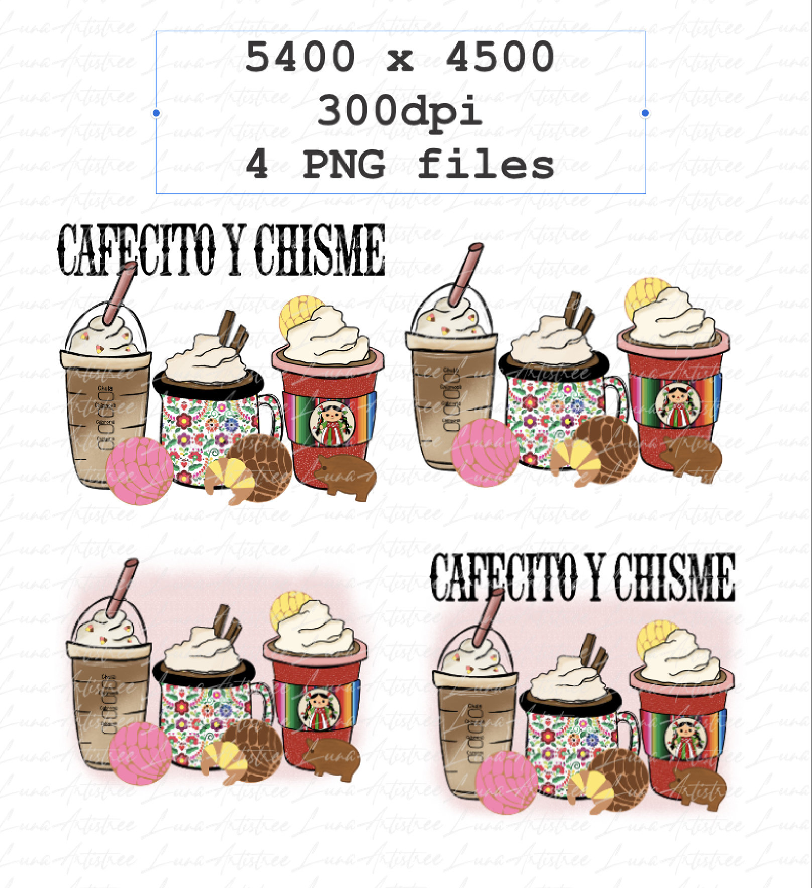 Cafecito Y Chisme Latte PNG Sublimation Design Handrawn - Etsy