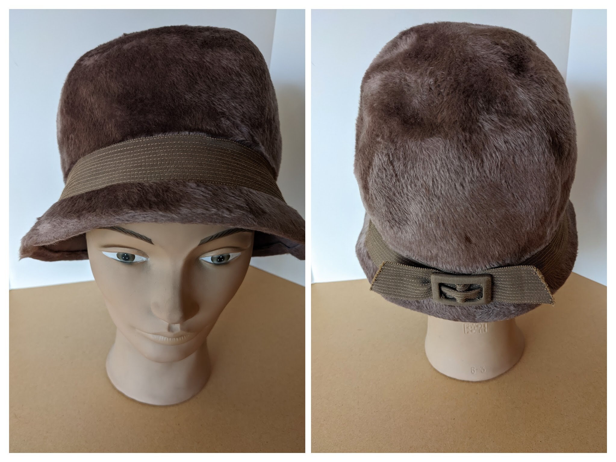60s Does 30s BETMAR MOD FUR Hat Cloche Bell Angora Rabbit  display picture 1