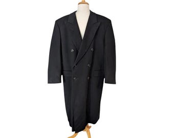 Christian Dior Monsieur Mens Designer Vintage Black Trench