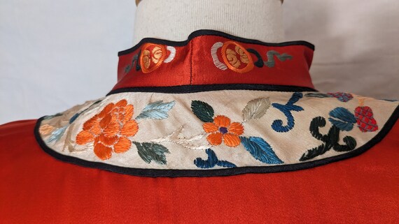 50s perfect CHINESE Hand EMBROIDERED JACKET M L R… - image 9