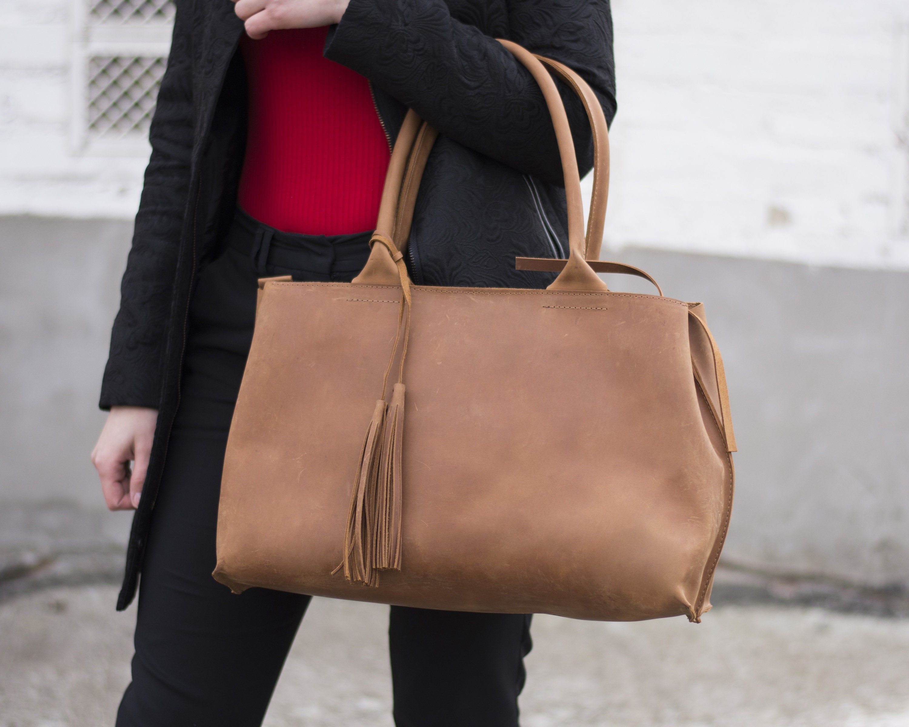leather tote bag laptop