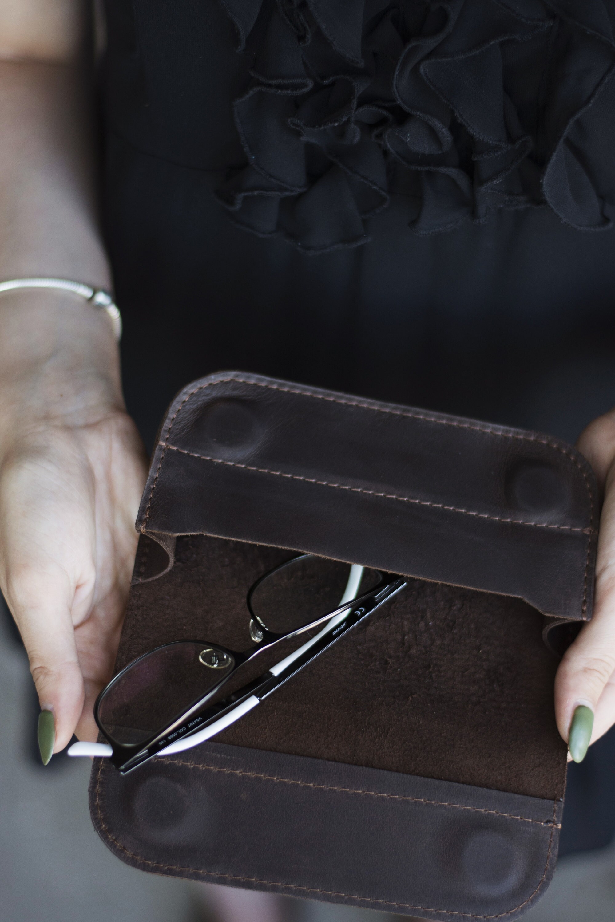 Leather Glasses Case Glasses Case For Men Eyeglass Case Etsy