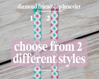 Arrowhead Simple Diamond Summer Macrame VSCO Trendy Woven Thin Friendship Bracelets: Pastel Knotted Beach Aztec Plaid Cute