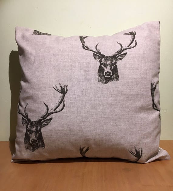 Stag Head Stag Throw Cushion Cover Etsy