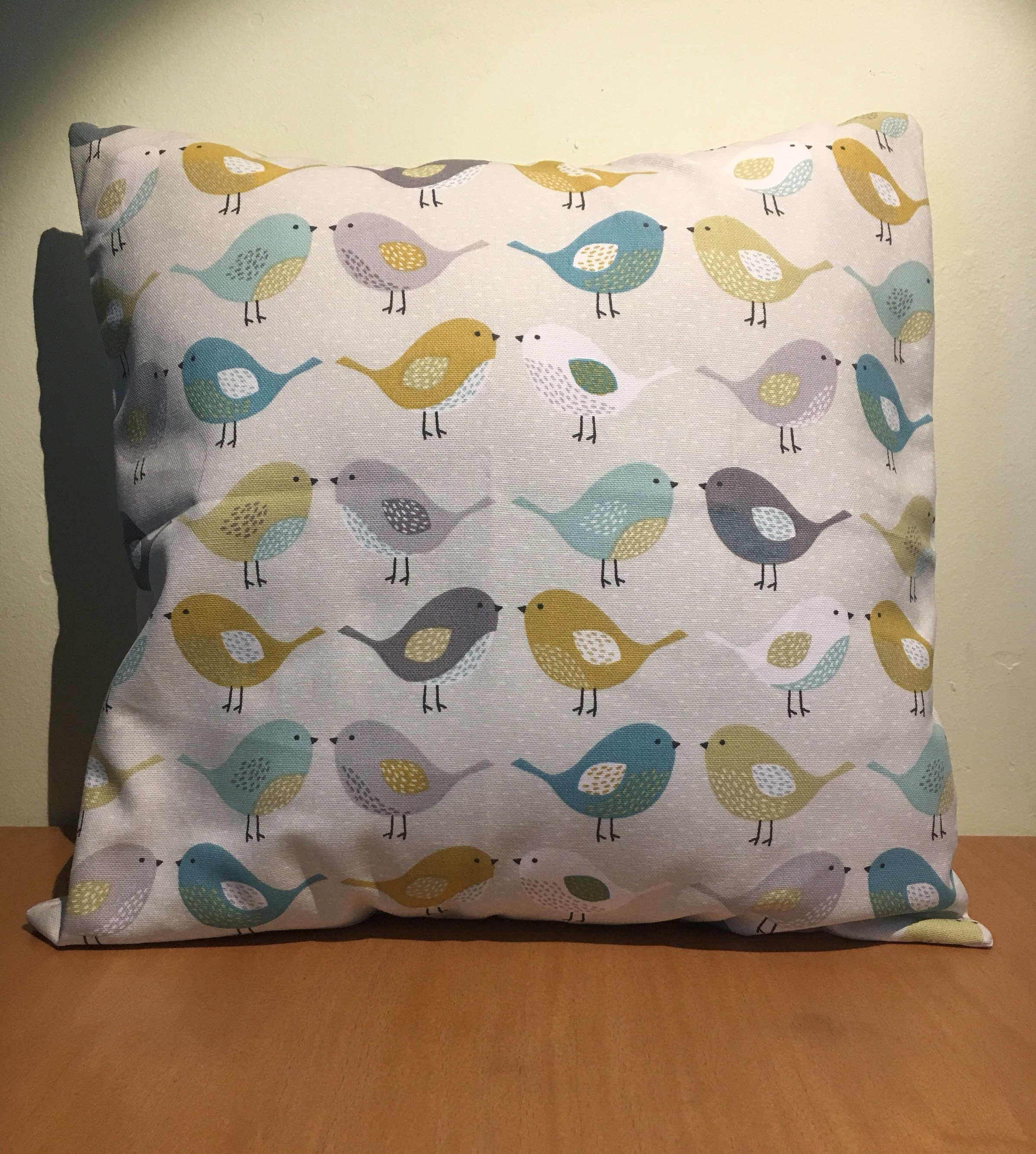bird print cushion