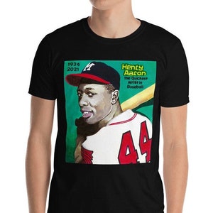 Hank Aaron Atlanta Braves Men's Red Roster Name & Number T-Shirt 