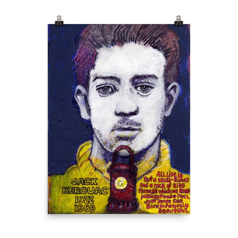 Jack Kerouac Art Portrait Painting Etsy