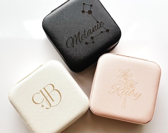 JEWELRY TRAVEL CASE, bridesmaid gifts, jewelry box, gifts for women,  gift under 20,