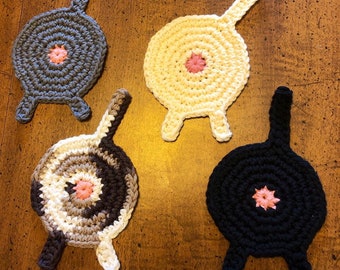 Crochet Cat Butt Coasters