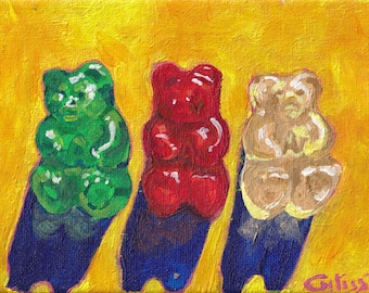 Gummy Bear Candy PRINT | Pop Art Painting Giclee | 5x7