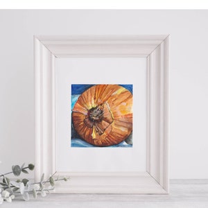 Yellow Onion Original Watercolor Painting