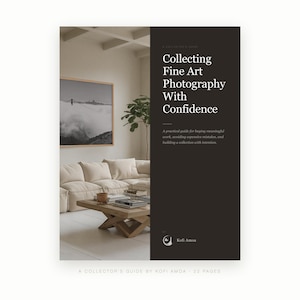 Gids voor kunstfotografieverzamelaars: hoe u met vertrouwen kunstprints kunt kopen, 22 pagina's tellende PDF met werkbladen, direct digitaal te downloaden.