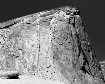 Half Dome Cables Print, Yosemite Black and White Photography, Hikers on the Summit Route, Hand-Signed Limited Edition of 15