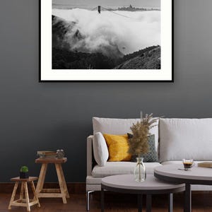 Golden Gate Bridge in Fog Print, Black and White Film Photography, 4x5 Large Format, San Francisco Wall Art, Hand-Signed Limited Edition image 6