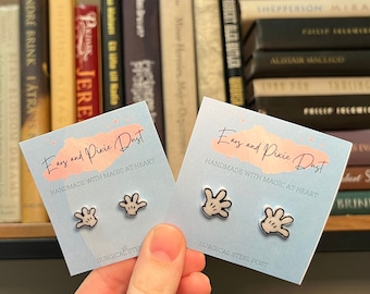 Pendientes inspirados en guantes de Mickey Mouse