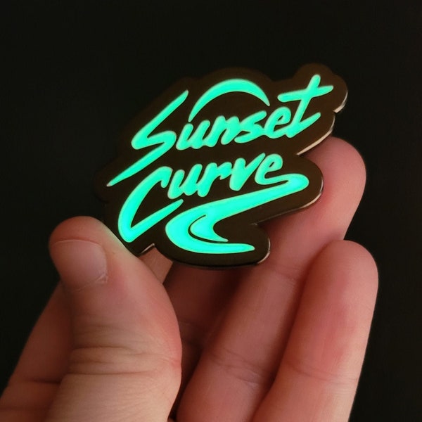 Sunset Curve GLOW Enamel Pin