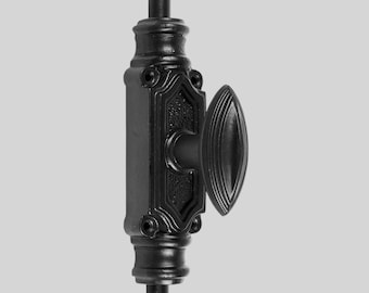 Victorian Black Cremone Bolt 9ft | Plain Stepped Bartle Espagnolette Bolt | Cast Iron French Door & Window Hardware