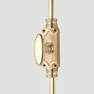 Aged brass Unlacquered oval egg shaped knob 6 feet Window brass Cremone Bolt | aged brass /Renovators brass,Cremone Bolt Window Hardware |