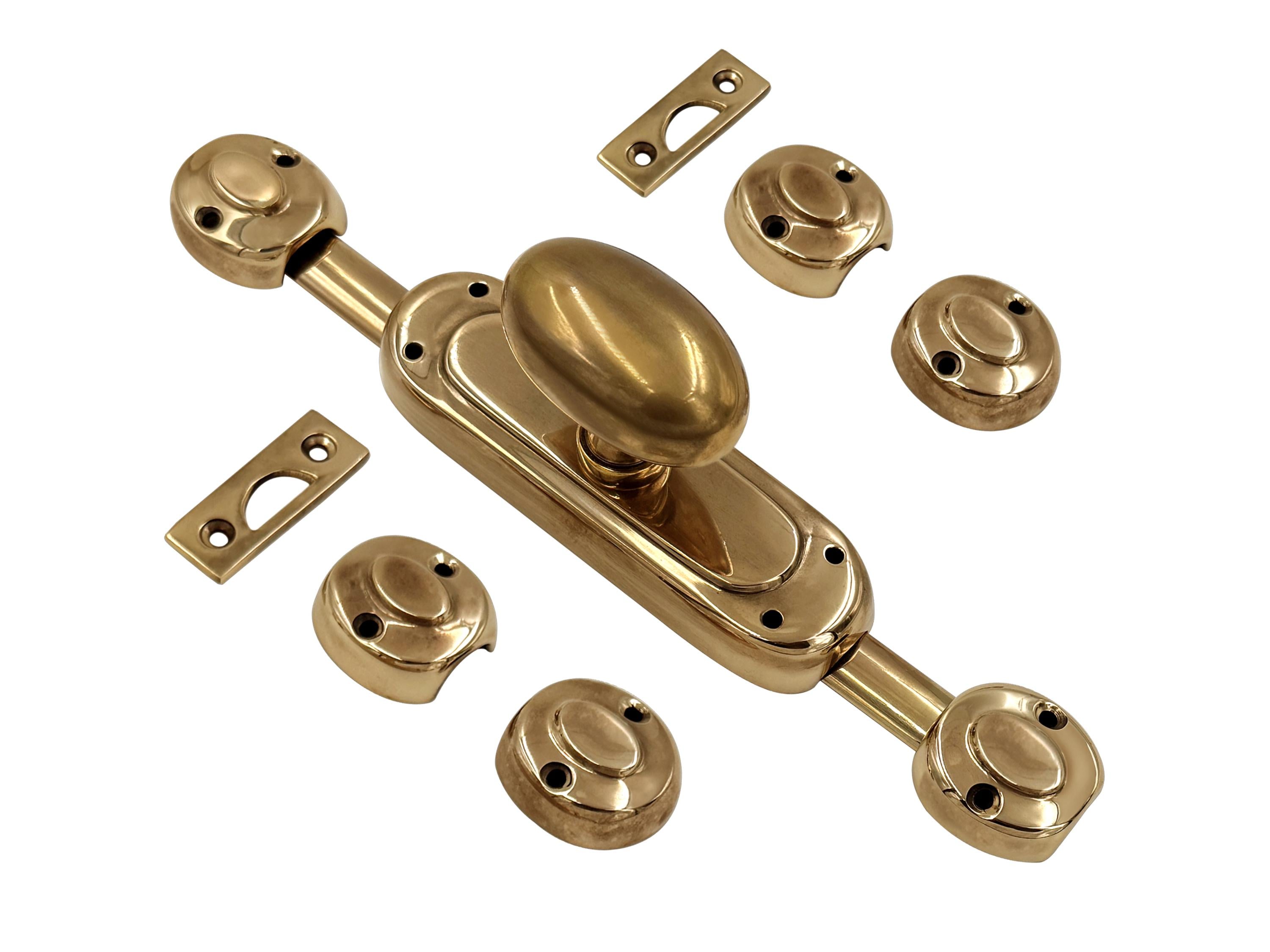 Aged brass Unlacquered oval egg shaped knob 6 feet Window brass Cremone Bolt | aged brass /Renovators brass,Cremone Bolt Window Hardware |