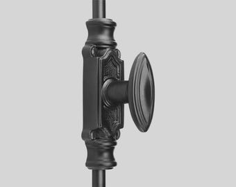 Victorian Black Plain Stepped Bartle Espagnolette Bolt / Cremone Bolt – 6ft 4in | Cast Iron French Door, Window & Cabinet Hardware