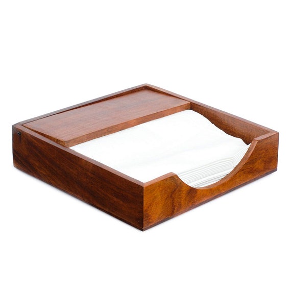 Wood Paper Napkin Holder for Napkin and Tissues Sleek Design Etsy
