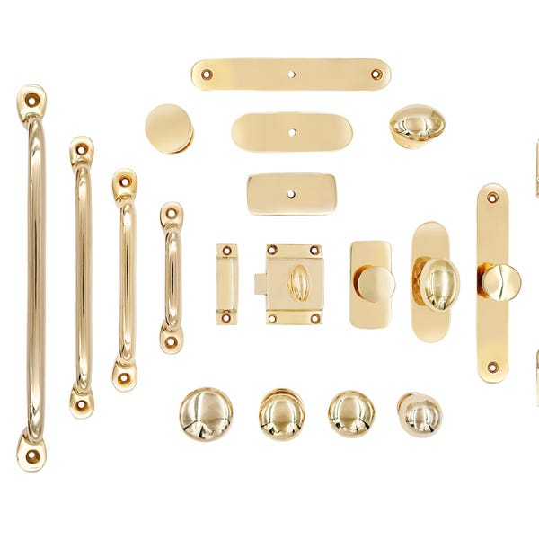 Unlacquered Polished Brass Cabinet Handle Handmade Solid Brass Drawer Pull Knob Latch Hardware