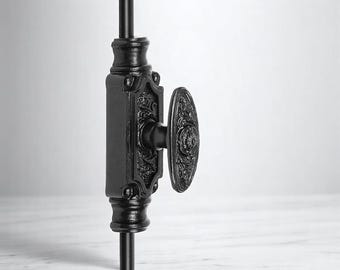 Dalston 6 feet Window Iron Cremone Bolt | Black Powder Coated, Classic Style Cremone Bolt Window Hardware | Elegance & Modern Design