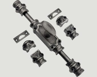 Antique Pewter Stepney Window Iron Cremone Bolt | Antique pewter Iron for Windows & Cabinets upto 6 feet Customizable Length for Perfect Fit