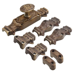 Aged brass Unlacquered oval egg shaped knob 6 feet Window brass Cremone Bolt | aged brass /Renovators brass,Cremone Bolt Window Hardware |