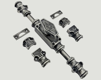 Antique Pewter Wandsworth window Iron Cremone Bolt | Antique pewter Hardware for Windows Up to 6 Feet | Classic, Durable|