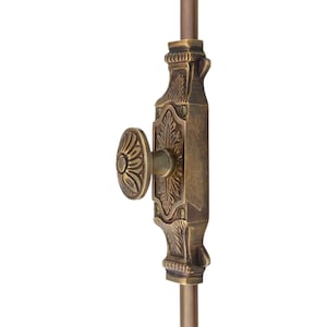 Aged brass Unlacquered oval egg shaped knob 6 feet Window brass Cremone Bolt | aged brass /Renovators brass,Cremone Bolt Window Hardware |