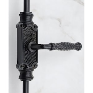 Havering door iron cremone bolt matt black powder coated upto 9 feet.
