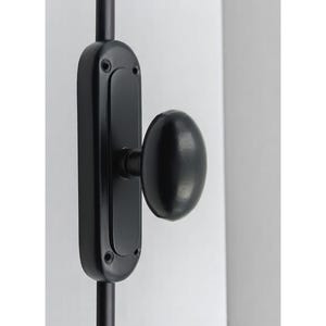 Classic Oval Knob Door Iron Cremone Bolt 9 feet | Matt-Black Powder Coated, Classic Cremone Bolt Door Hardware | Elegance & Modern Design